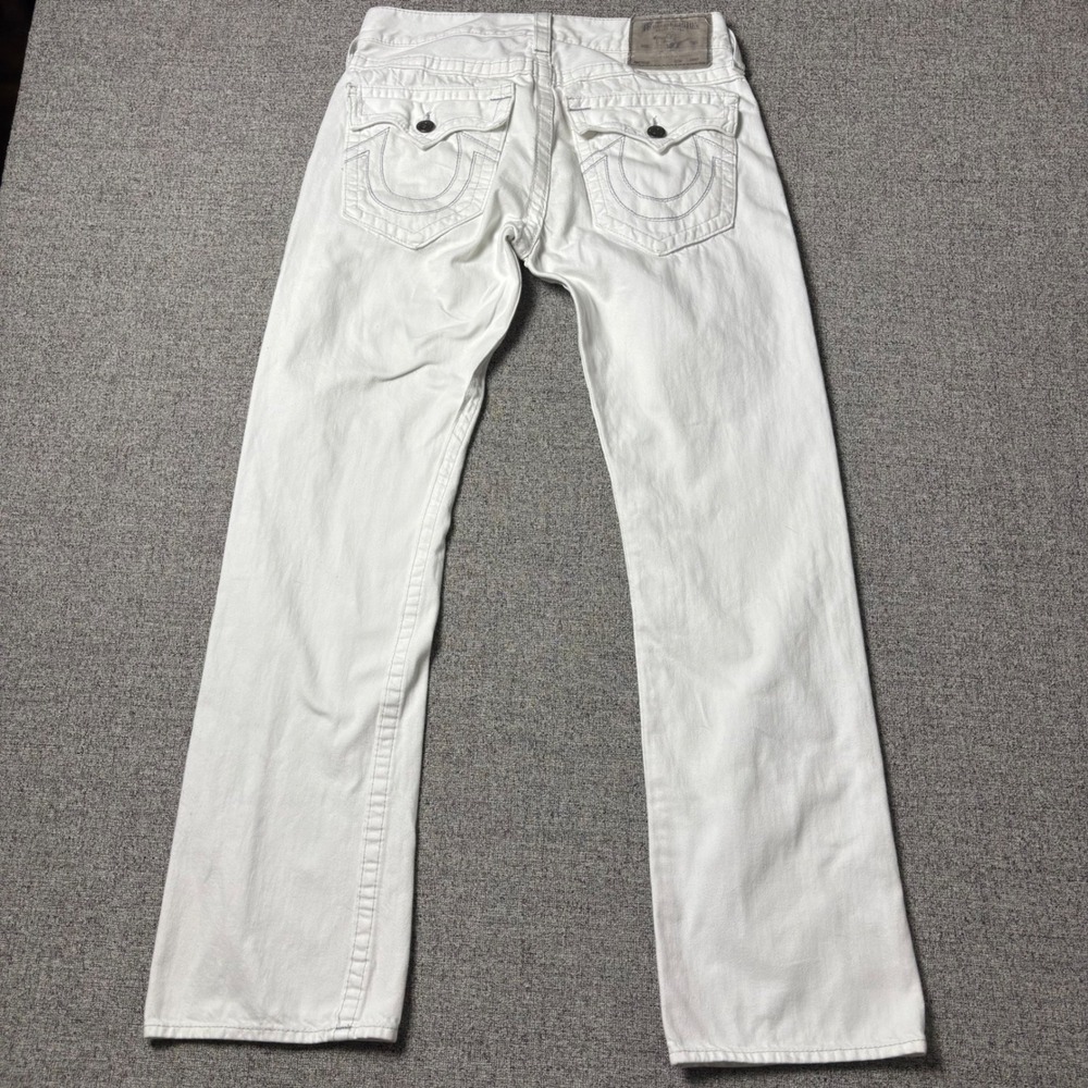 True Religion Jeans Mens 32x33 Straight Leg White Pocket USA Made